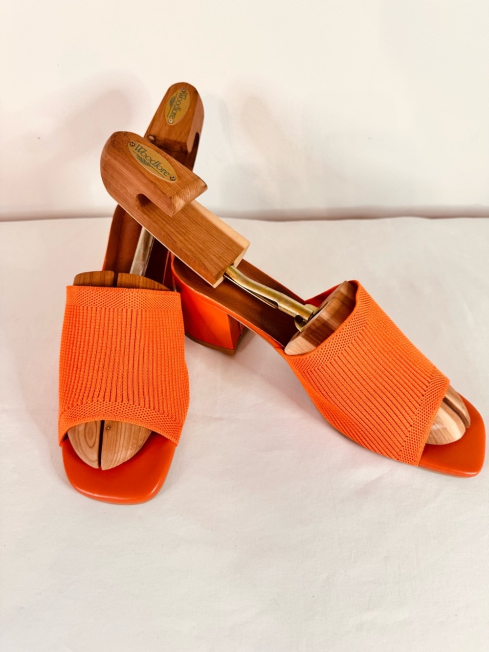 Vibrant Orange Women's Mules Size 9.5 Summer Heels